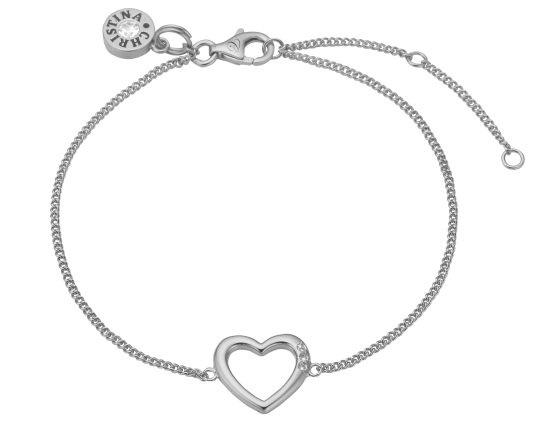 Christina open heart sølvarmbånd - 601-S10 20 centimeter - Christina Watches