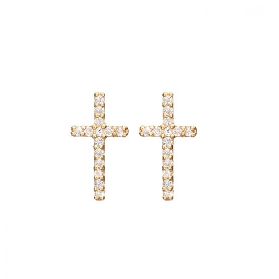 CHRISTINA Sparkling cross ørestikker - 671-G35 - Christina Watches