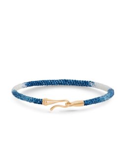 Ole Lynggaard Life armbånd - blå guld - A3040-401 Blue Jeans / 18 kt 19 cm - Ole Lynggaard