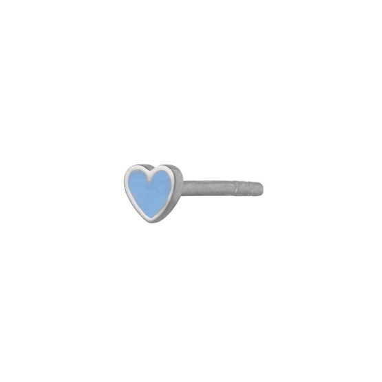 Stine A Petit Love Heart Light Blue sølv - 1181-00-Light Blue - Stine A
