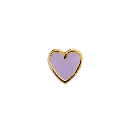 Stine A Petit Love Heart Purple gold ørestik - 1181-02-Purple - Stine A