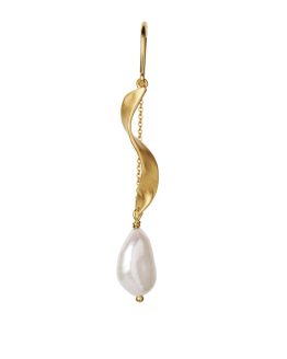 Stine A Long Twisted With Pearls ørering - 1271-02-S - Stine A