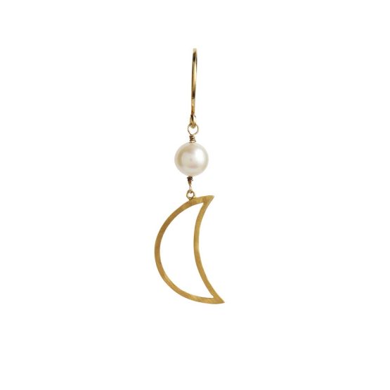Stine A Bella Moon With Pearls ørering - 1282-02-S - Stine A