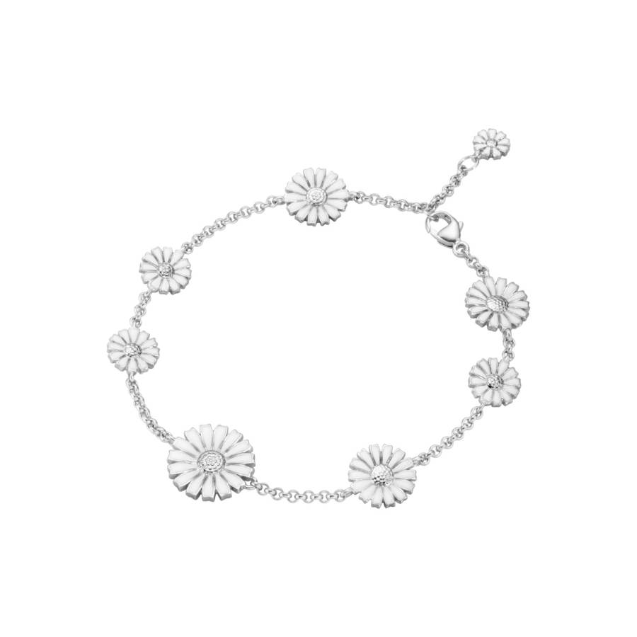 Georg Jensen Daisy sølv armbånd med 7 blomster - 20001537 - Georg Jensen - smykker