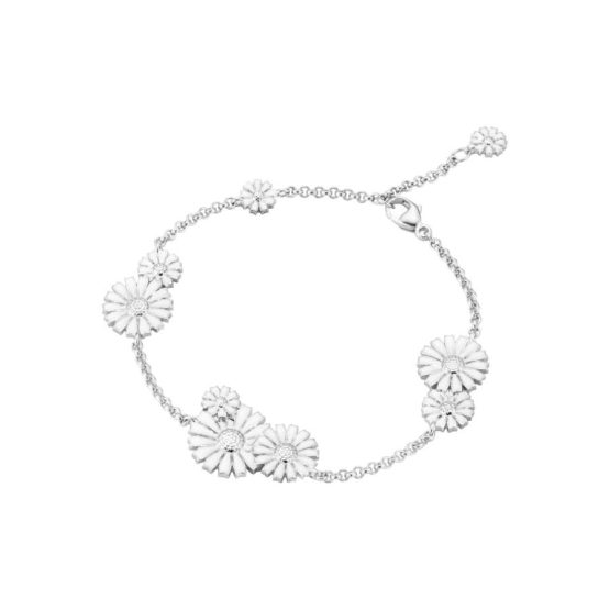 Georg Jensen Daisy sølv armbånd med 9 blomster - 20001539 - Georg Jensen - smykker